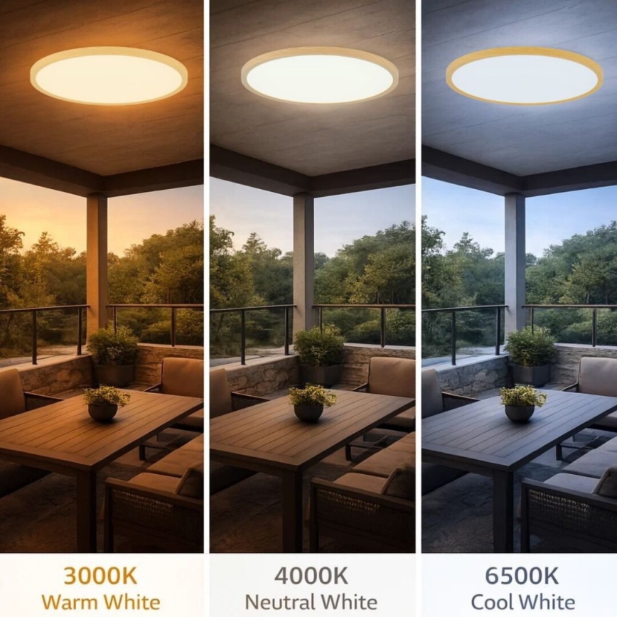 Rabalux - LED-kylpyhuoneen kattovalaisin LED/24W/230V 3000/4000/6000K Ø 40 cm IP44 beige