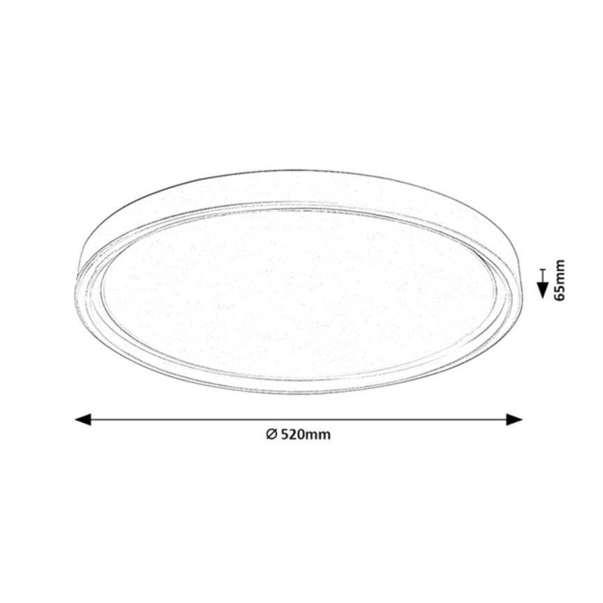 Rabalux - himmennettävä LED-kattovalaisin LED/54W/230V IP40 3000-6500K Ø 52 cm + kaukosäädin