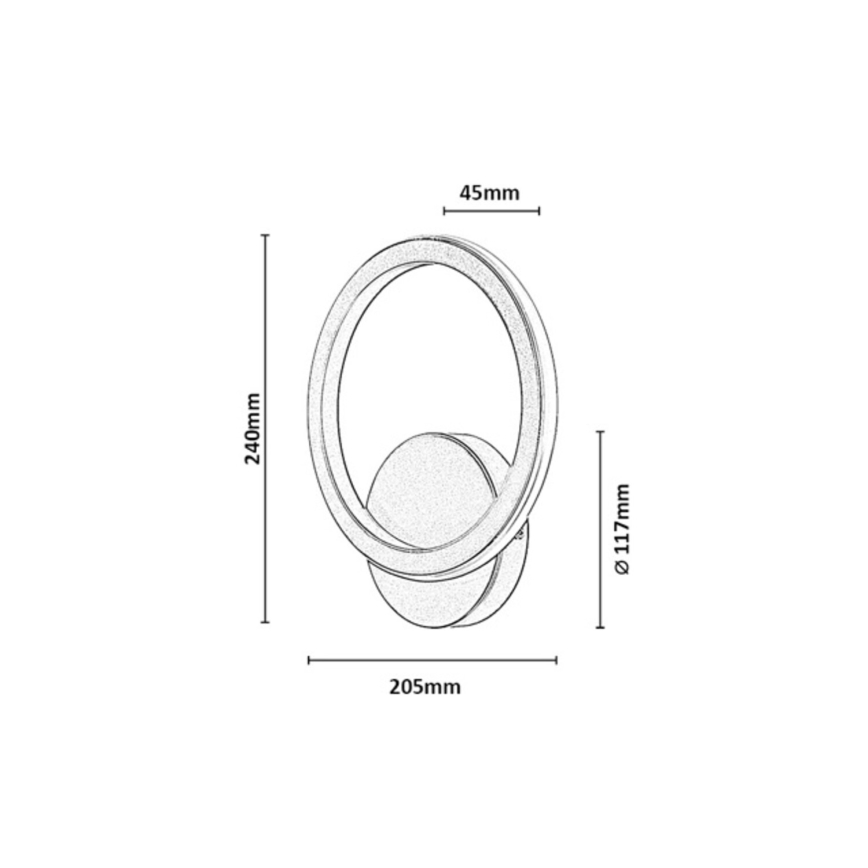 Rabalux - Kylpyhuoneen LED-seinävalaisin LED/8W/230V IP44 antrasiitti