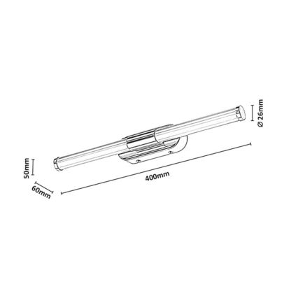 Rabalux - LED Kylpyhuoneen peilivalaisin LED/6W/230V IP44 40 cm kiiltävä kromi