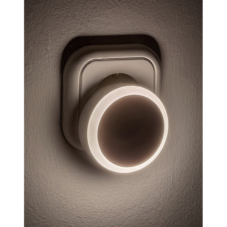 Rabalux - LED Pistorasia yövalo hämärätunnistimella LED/0,3W/230V 3000K