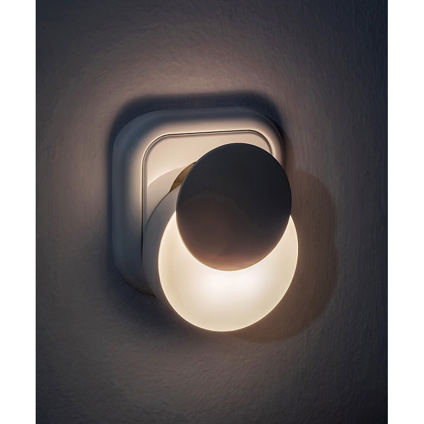 Rabalux - LED Pistorasia yövalo hämärätunnistimella LED/0,3W/230V 3000K