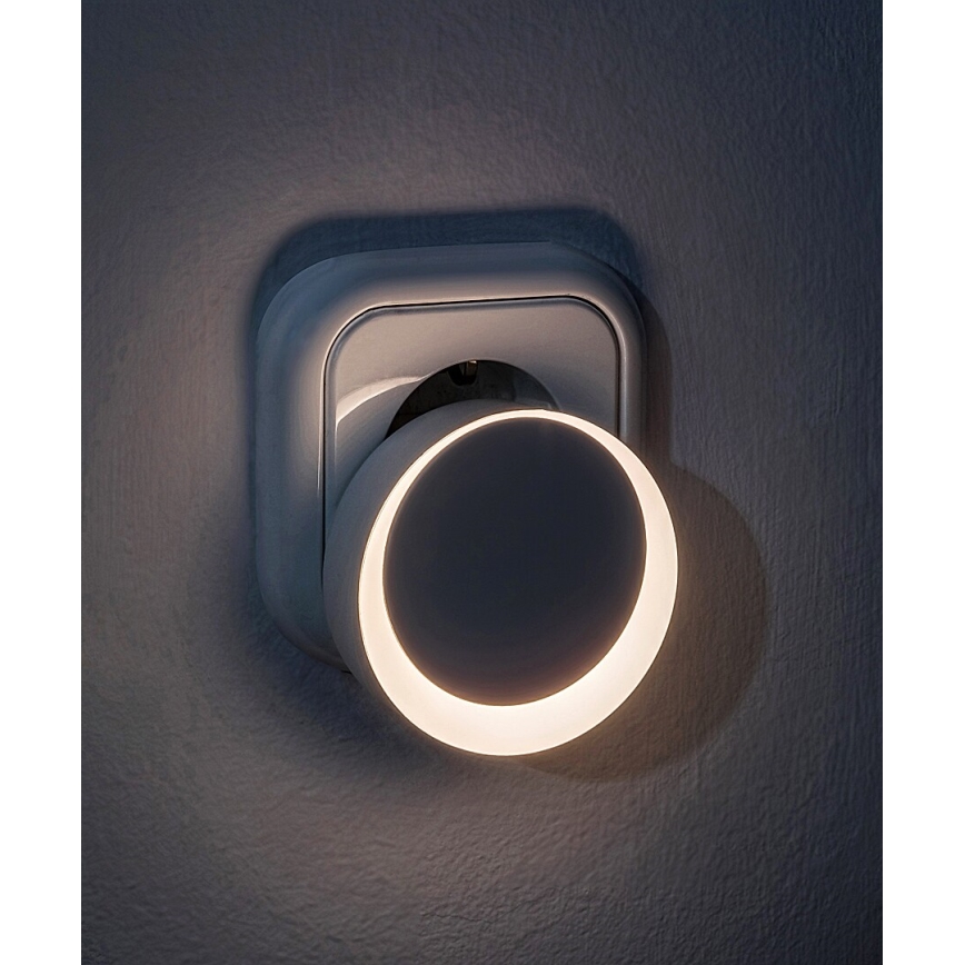 Rabalux - LED Pistorasia yövalo hämärätunnistimella LED/0,3W/230V 3000K