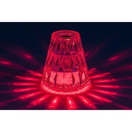 Rabalux - LED RGB himmennettävä ladattava pöytävalaisin LED/2W/5V/3xAAA 3000K
