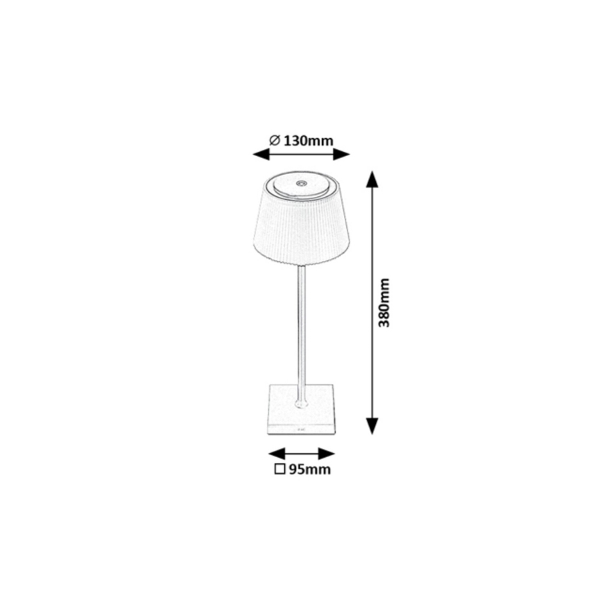 Rabalux - LED himmennettävä ladattava pöytävalaisin LED/4W/3,7V 1800 mAh 3000-5000K IP44 musta