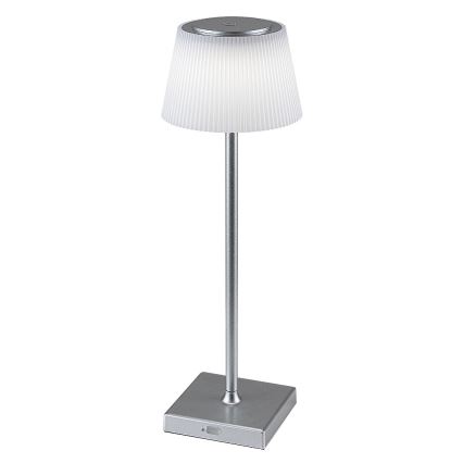 Rabalux - LED himmennettävä ladattava pöytävalaisin LED/4W/3,7V 1800 mAh 3000-5000K IP44 hopea