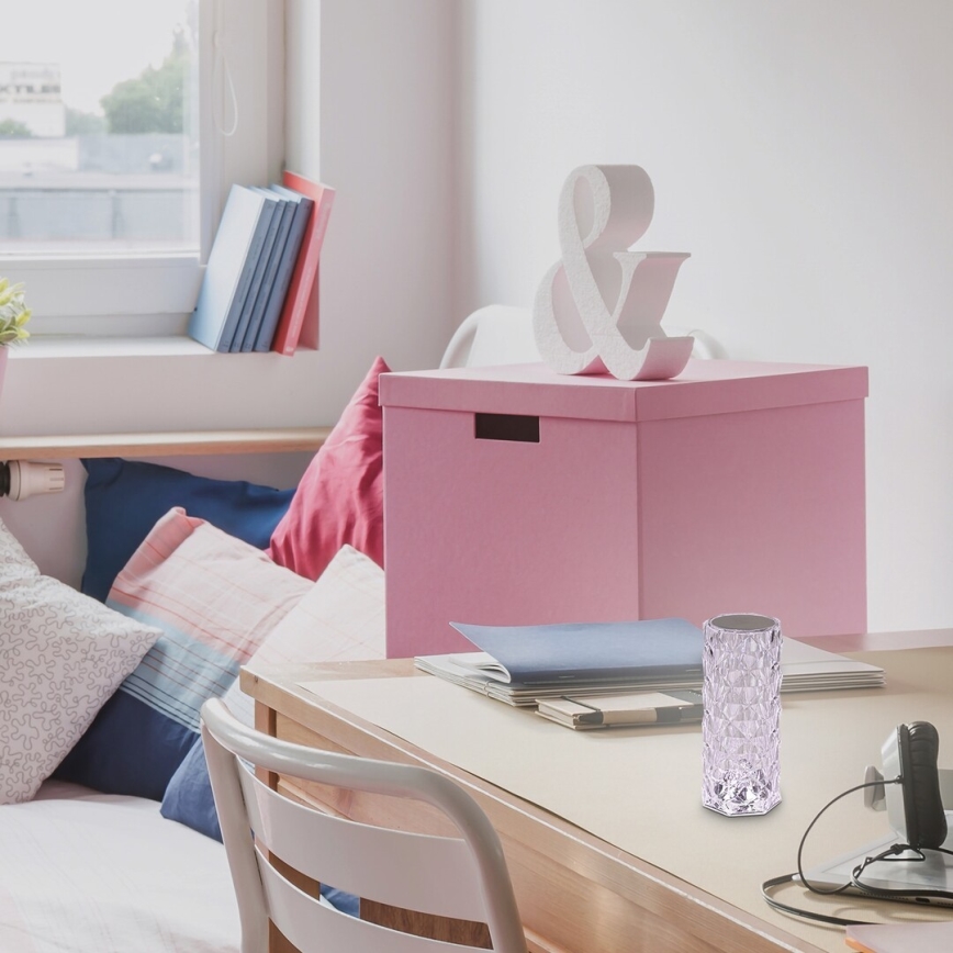 Rabalux 76015 - LED RGB Himmennettävä ladattava pöytälamppu SIGGY LED/1,5W/3,7V 800 mAh