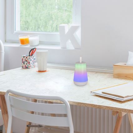 Rabalux - LED RGB Himmennettävä ja ladattava pöytälamppu LED/2W/5V 3000K 1800 mAh
