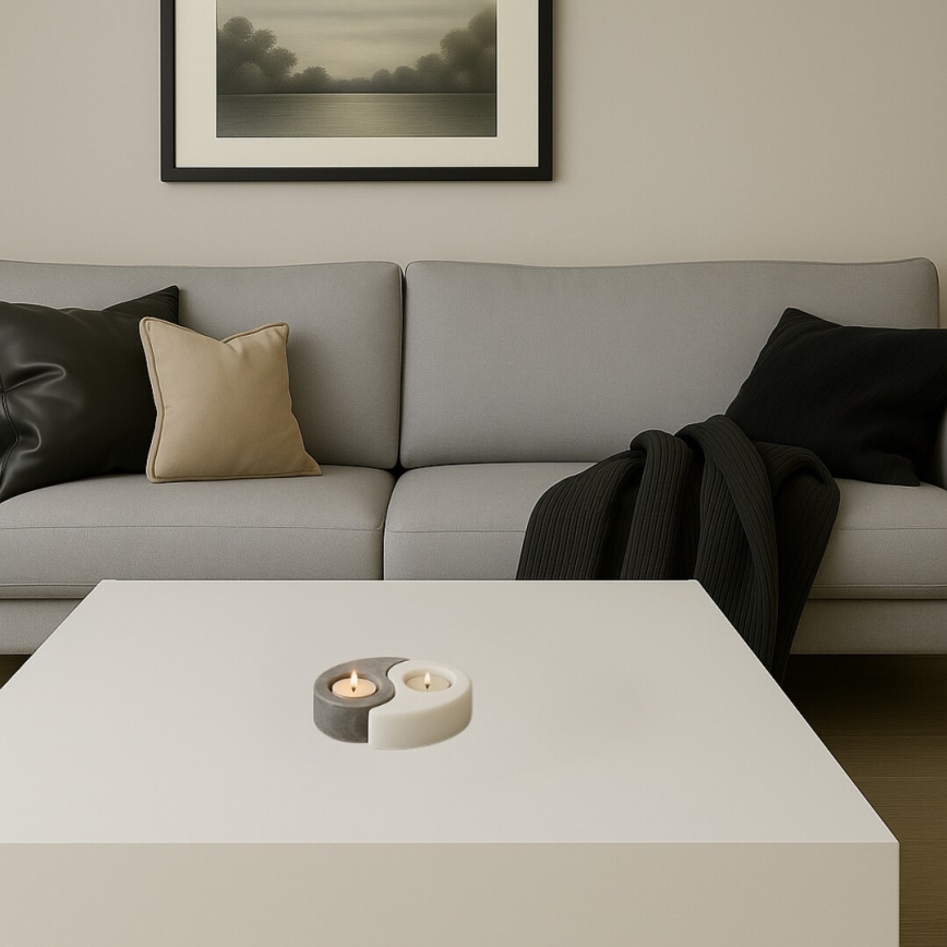 Rabalux - suolalamppu - kynttilänjalka harmaa/valkoinen