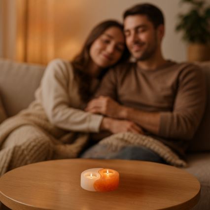 Rabalux - Suolalamppu - kynttilänjalka oranssi/valkoinen