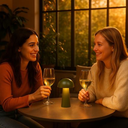 Rabalux - himmennettävä kosketusohjattu ladattava LED-ulkovalaisin LED/1,5W/5V IP44 1200 mAh USB vihreä