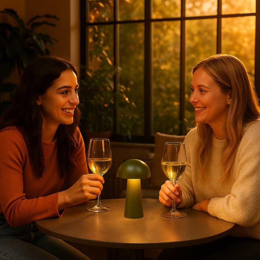 Rabalux - himmennettävä kosketusohjattu ladattava LED-ulkovalaisin LED/1,5W/5V IP44 1200 mAh USB vihreä