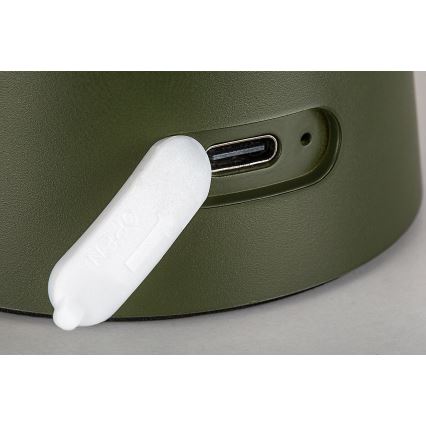 Rabalux - himmennettävä kosketusohjattu ladattava LED-ulkovalaisin LED/1,5W/5V IP44 1200 mAh USB vihreä