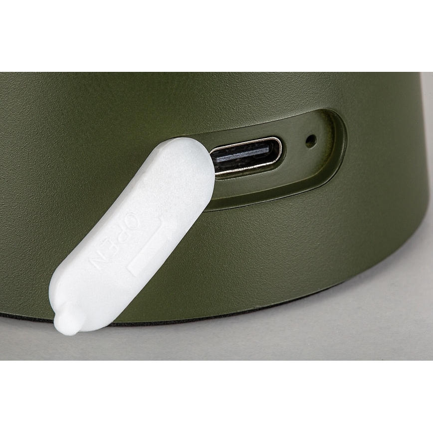 Rabalux - himmennettävä kosketusohjattu ladattava LED-ulkovalaisin LED/1,5W/5V IP44 1200 mAh USB vihreä