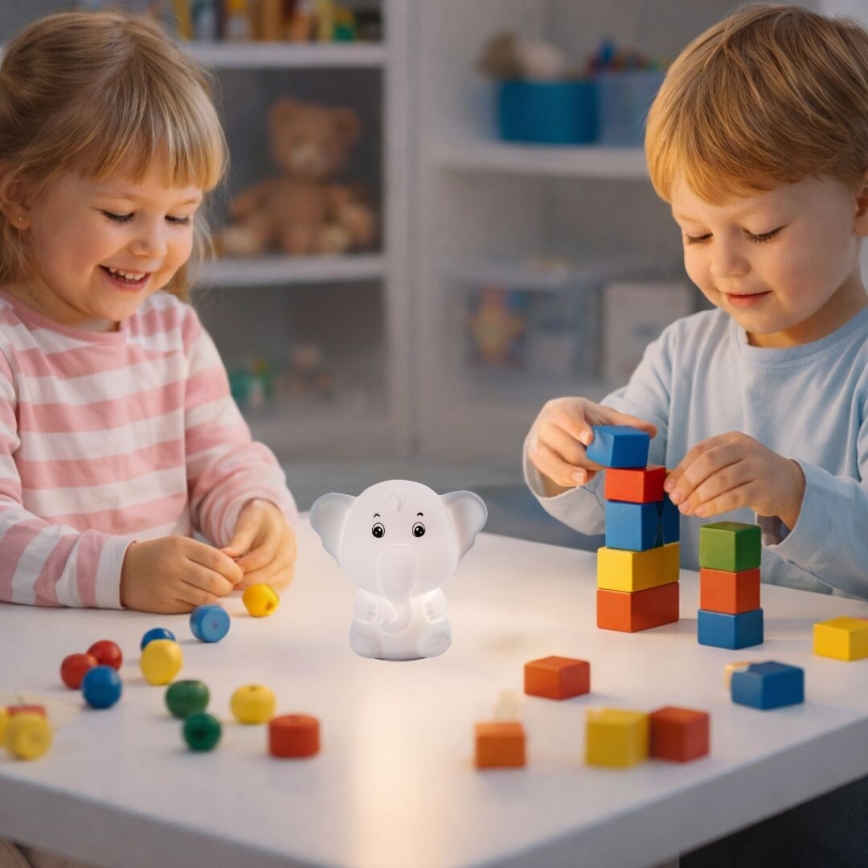 Rabalux - RGB-LED kosketusohjattu yövalo LED/0,05W/1xCR2032 norsu