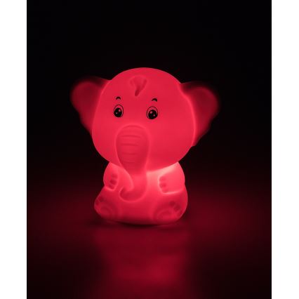 Rabalux - RGB-LED kosketusohjattu yövalo LED/0,05W/1xCR2032 norsu