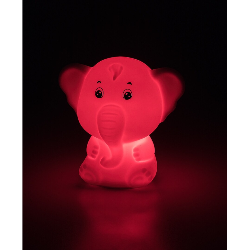 Rabalux - RGB-LED kosketusohjattu yövalo LED/0,05W/1xCR2032 norsu