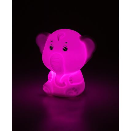 Rabalux - RGB-LED kosketusohjattu yövalo LED/0,05W/1xCR2032 norsu