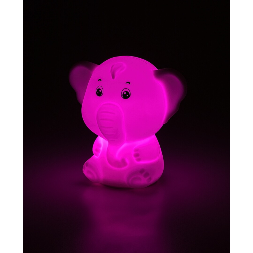 Rabalux - RGB-LED kosketusohjattu yövalo LED/0,05W/1xCR2032 norsu