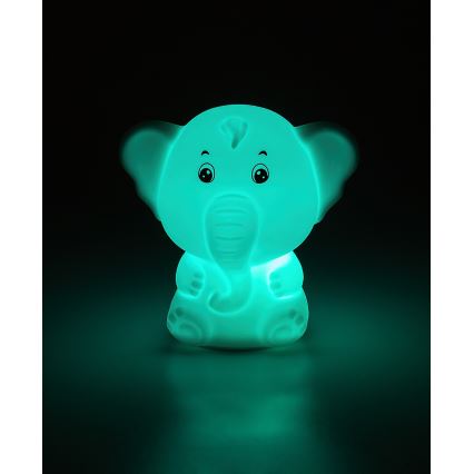 Rabalux - RGB-LED kosketusohjattu yövalo LED/0,05W/1xCR2032 norsu