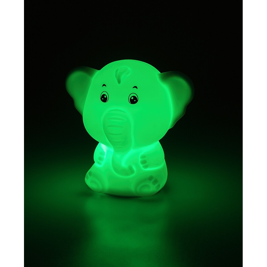 Rabalux - RGB-LED kosketusohjattu yövalo LED/0,05W/1xCR2032 norsu