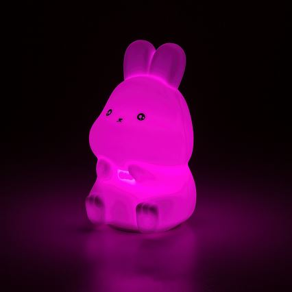Rabalux - LED RGB kosketustoiminen yövalo LED/0,05W/1xCR2032 pupu