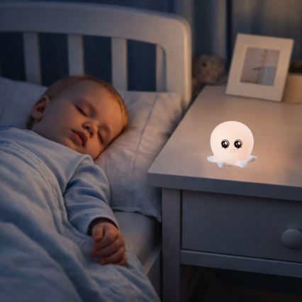 Rabalux - LED RGB kosketusohjattu yövalo LED/0,05W/1xCR2032 mustekala