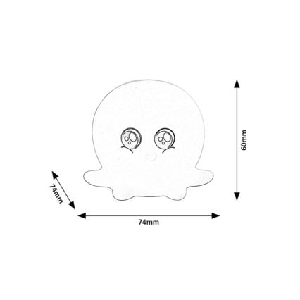 Rabalux - LED RGB kosketusohjattu yövalo LED/0,05W/1xCR2032 mustekala