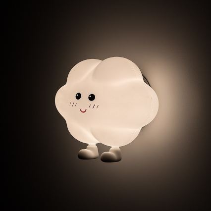 Rabalux - LED-himmennettävä ladattava kosketusohjattu lasten yövalo LED/2,7W/5V 200 mAh pilvi
