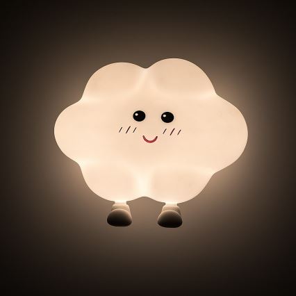 Rabalux - LED-himmennettävä ladattava kosketusohjattu lasten yövalo LED/2,7W/5V 200 mAh pilvi