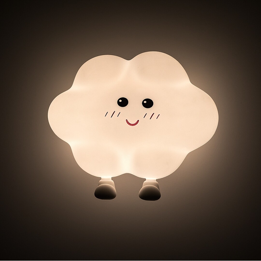 Rabalux - LED-himmennettävä ladattava kosketusohjattu lasten yövalo LED/2,7W/5V 200 mAh pilvi