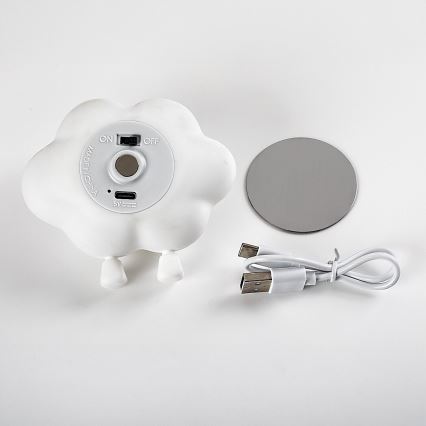 Rabalux - LED-himmennettävä ladattava kosketusohjattu lasten yövalo LED/2,7W/5V 200 mAh pilvi