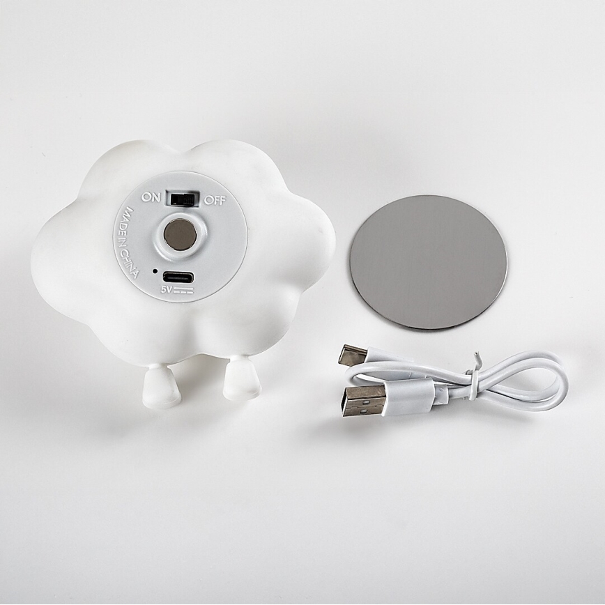 Rabalux - LED-himmennettävä ladattava kosketusohjattu lasten yövalo LED/2,7W/5V 200 mAh pilvi