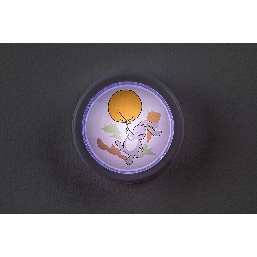 Rabalux - LED Lasten yöpöytävalaisin LED/0,3W/2xAA 6000K