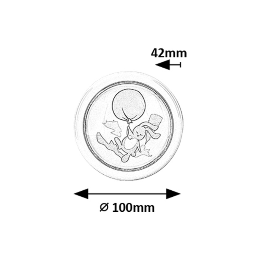 Rabalux - LED Lasten yöpöytävalaisin LED/0,3W/2xAA 6000K