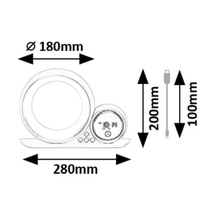 Rabalux - LED RGB Pöytävalaisin kaiuttimella LED/5W/230V