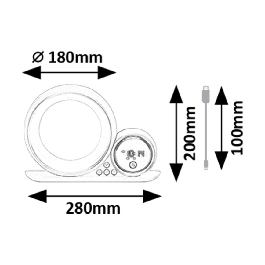 Rabalux - LED RGB Pöytävalaisin kaiuttimella LED/5W/230V