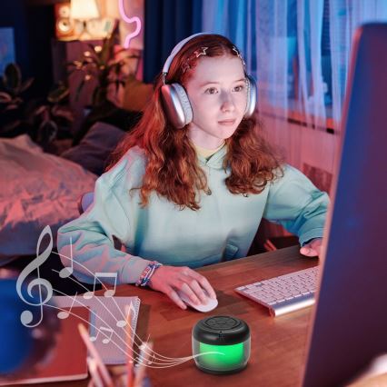 Rabalux - RGB-pöytävalaisin kaiuttimella RGB/3W/3,7V 500mAh