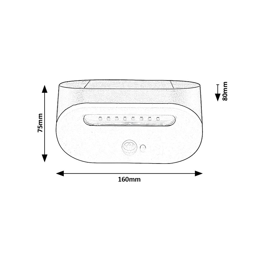 Rabalux - LED aurinkokennovalo anturilla LED/3,2W/3,7V IP44
