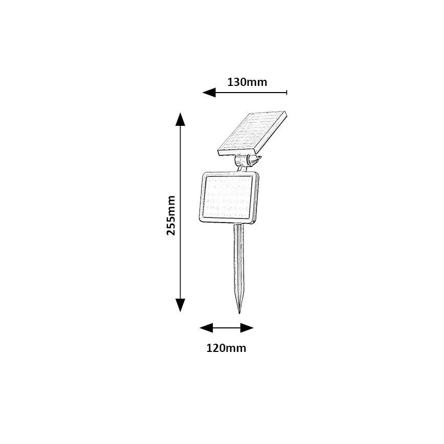 Rabalux - LED-aurinkovalonheitin anturilla LED/9,6W/3,7V IP44