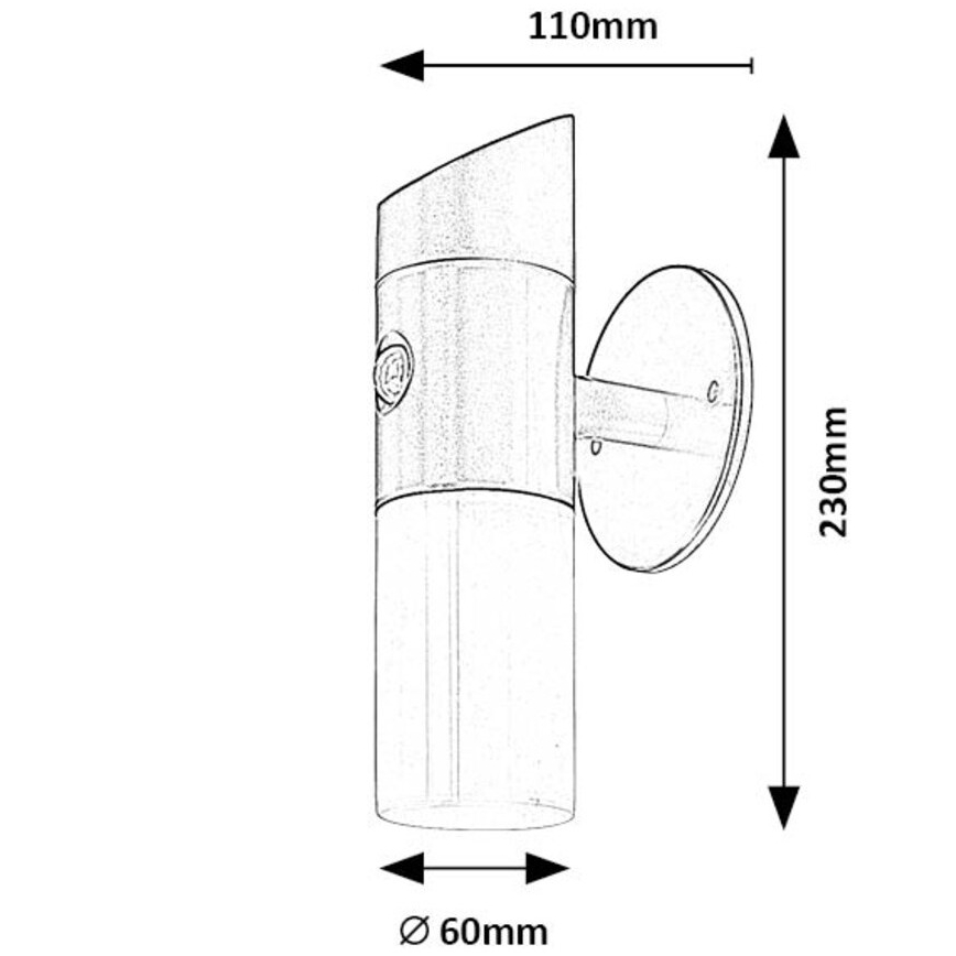 Rabalux - LED RGB aurinkokäyttöinen seinävalaisin sensorilla LED/1W/3,7V IP44 musta 1200 mAh