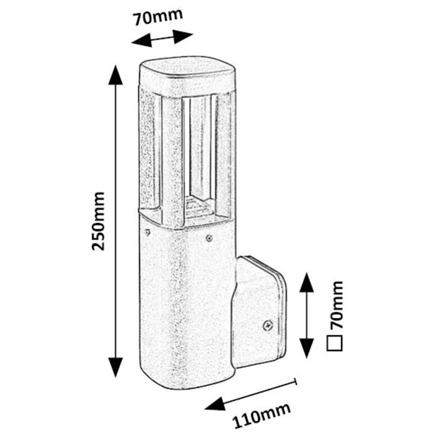 Rabalux - LED-ulkoseinävalaisin LED/7W/230V IP54 antrasiitti