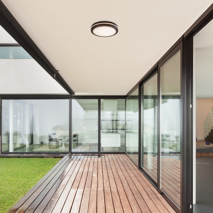 Rabalux - LED-kylpyhuoneen kattovalaisin LED/28W/230V 3000/4000/6500K IP54 musta halkaisija 30 cm