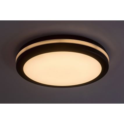 Rabalux - LED-kylpyhuoneen kattovalaisin LED/28W/230V 3000/4000/6500K IP54 musta halkaisija 30 cm