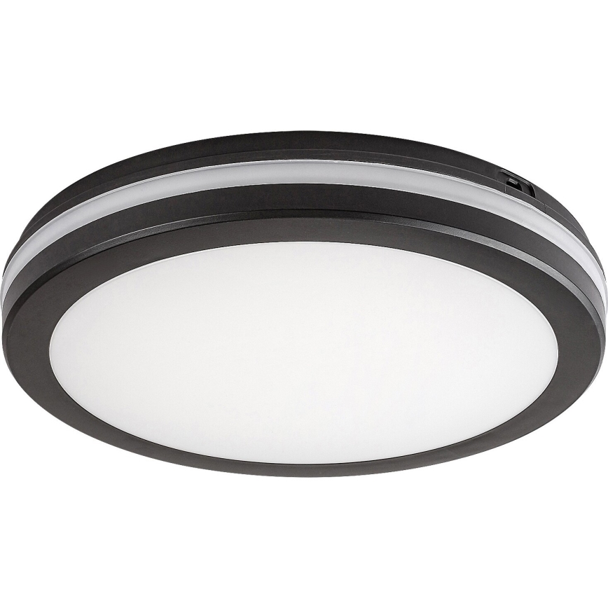 Rabalux - LED-kylpyhuoneen kattovalaisin LED/28W/230V 3000/4000/6500K IP54 musta halkaisija 30 cm
