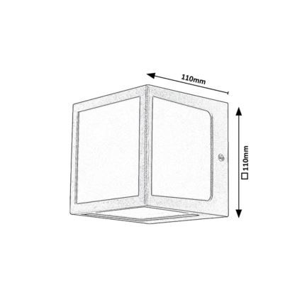 Rabalux - LED Ulkoseinävalaisin LED/10W/230V IP54 antrasiitti
