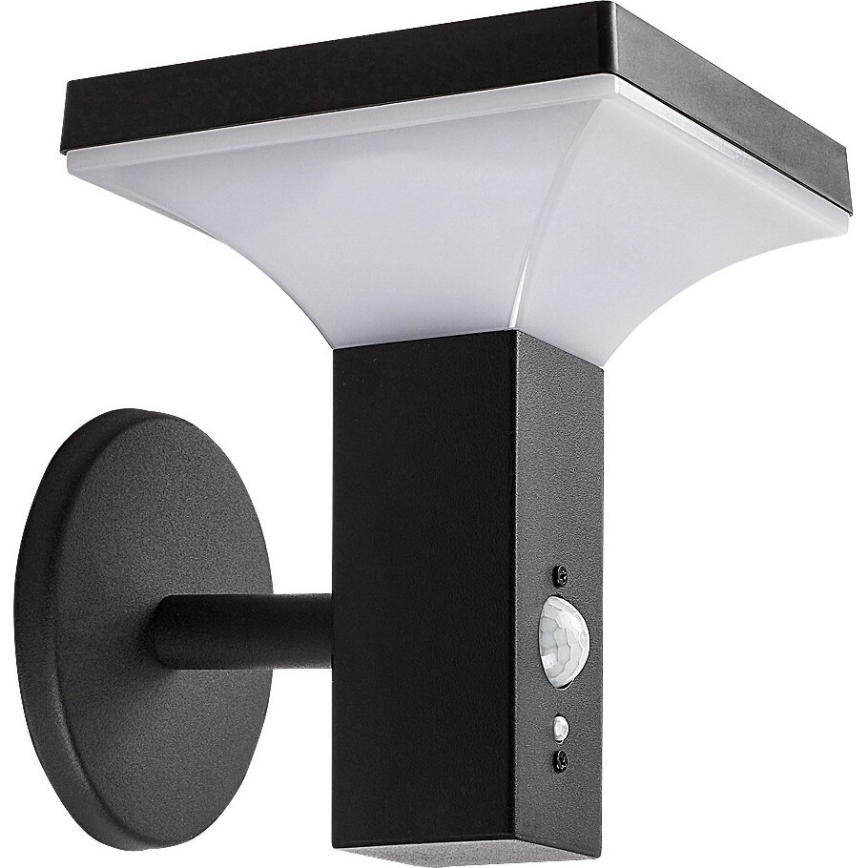 Rabalux - LED aurinkokennoseinävalaisin sensorilla LED/4W/230V IP44 musta 2200 mAh