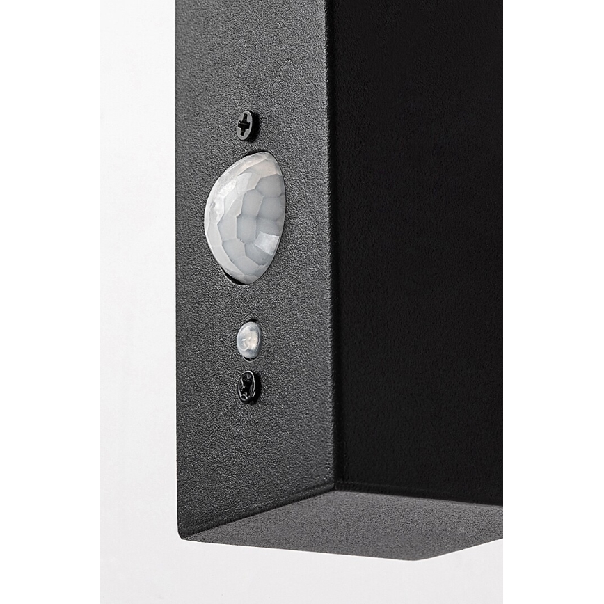 Rabalux - LED aurinkokennoseinävalaisin sensorilla LED/4W/230V IP44 musta 2200 mAh