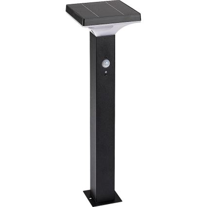 Rabalux - LED aurinkokennovalo anturilla LED/4W/3,7V IP44 musta 2200 mAh