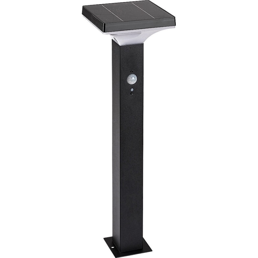 Rabalux - LED aurinkokennovalo anturilla LED/4W/3,7V IP44 musta 2200 mAh